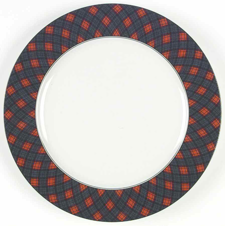 Tartan Plaid Green Dinner Plate by Sasaki-1