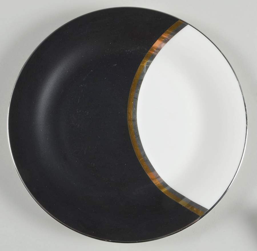 Tucano Black Salad Plate by Sasaki-1