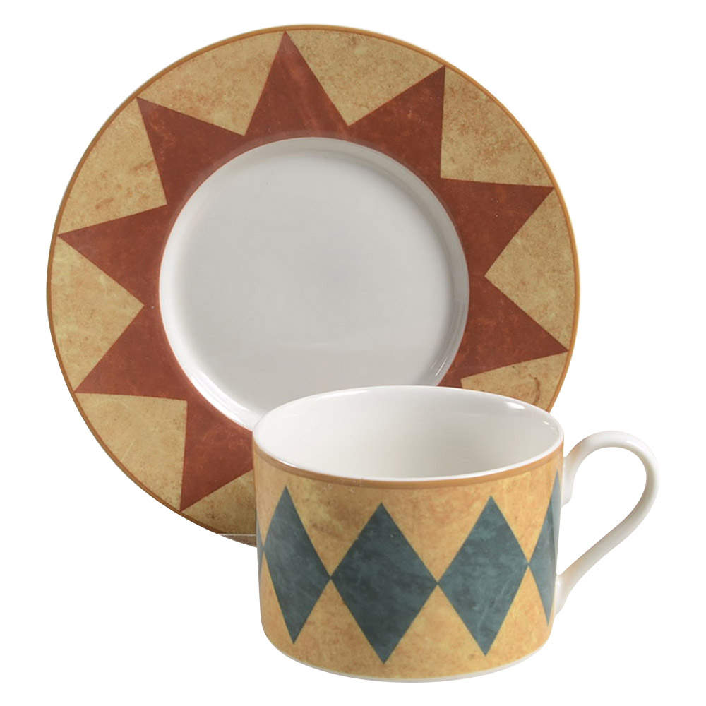 Tuscany Flat Cup & Saucer Set by Sasaki-1