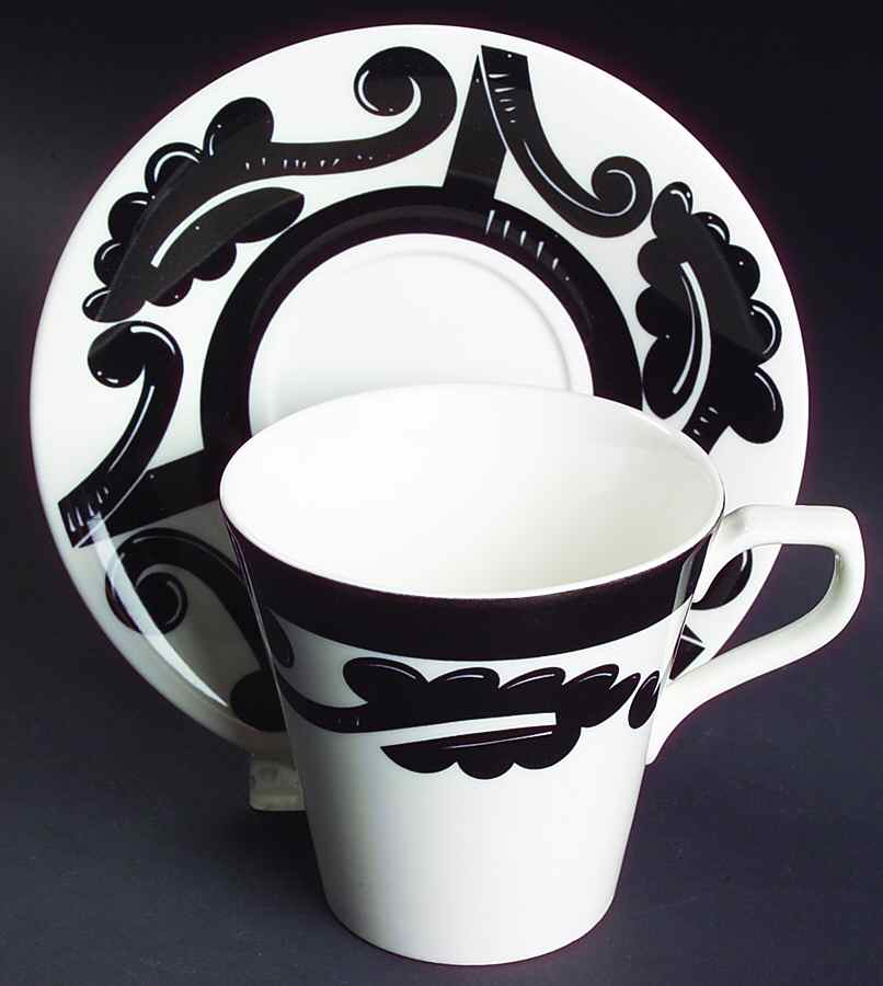 Vendome Flat Cup & Saucer Set by Sasaki-1