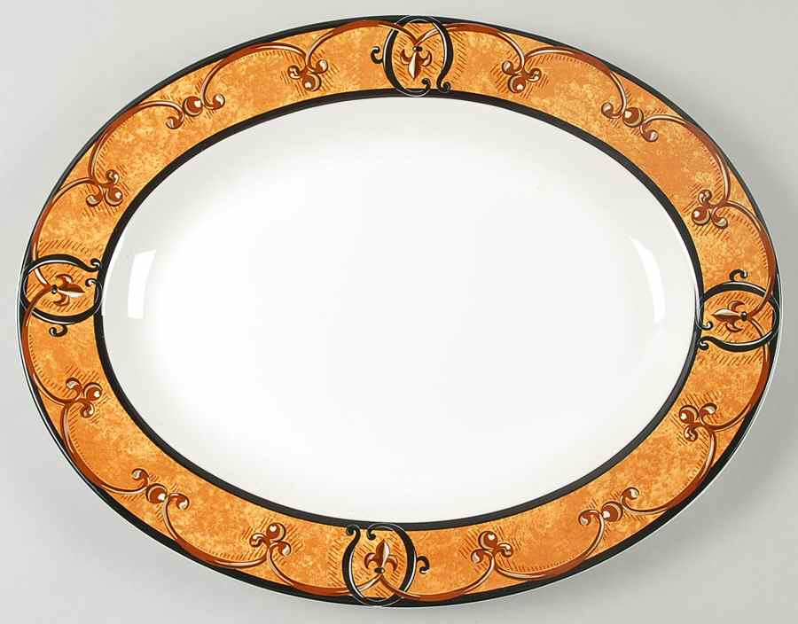 Villa De Fortuna 14" Oval Serving Platter by Sasaki-1