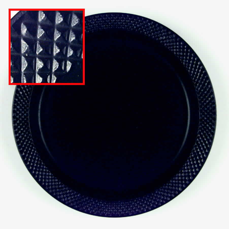Waffle Black Dinner Plate by Sasaki-1