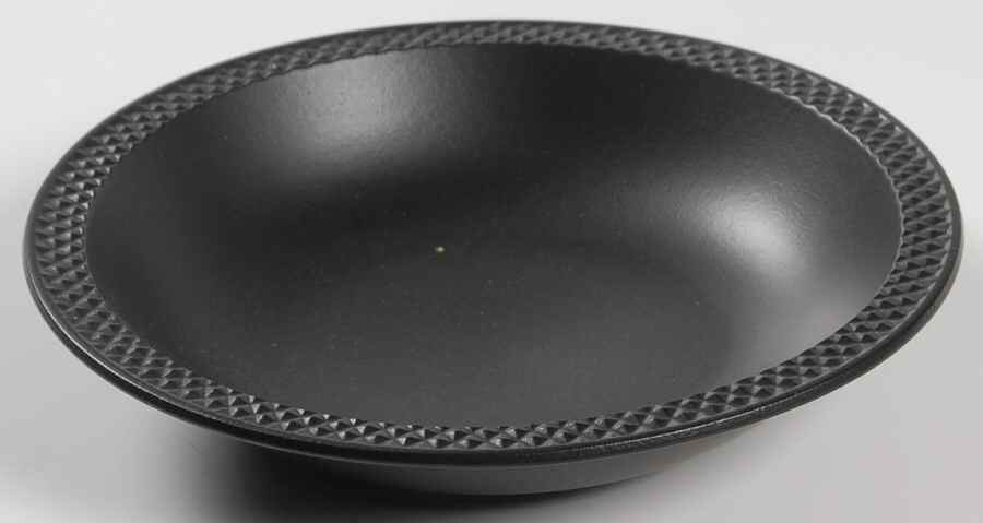 Waffle Black Rim Soup Bowl by Sasaki-1