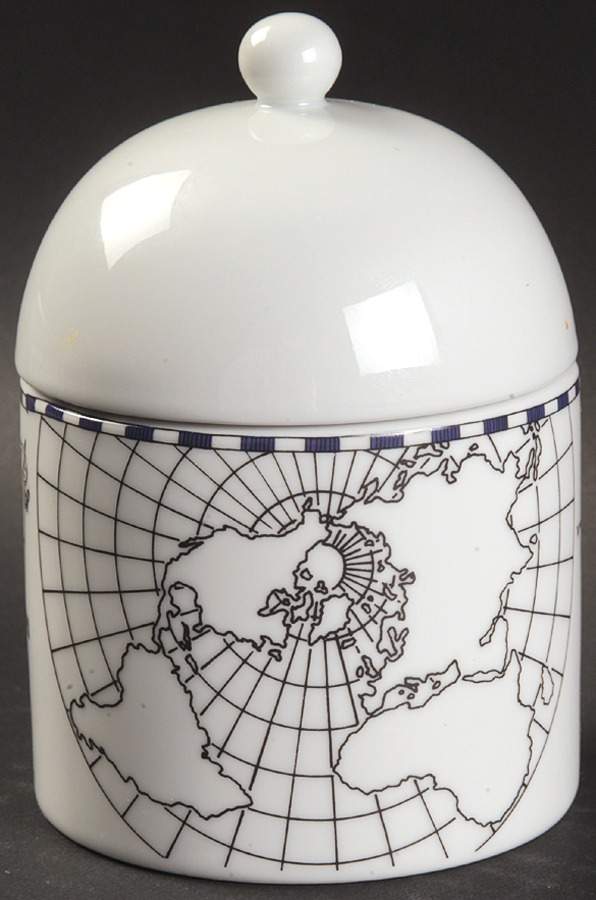 World View Sugar Bowl & Lid by Sasaki-1