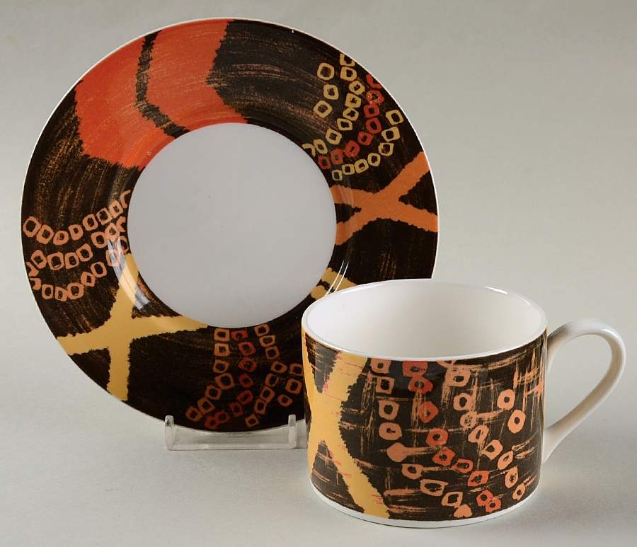 Zamora Flat Cup & Saucer Set by Sasaki-1