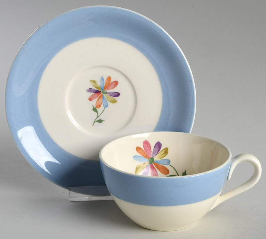1296 Flat Cup & Saucer Set by Steubenville-1