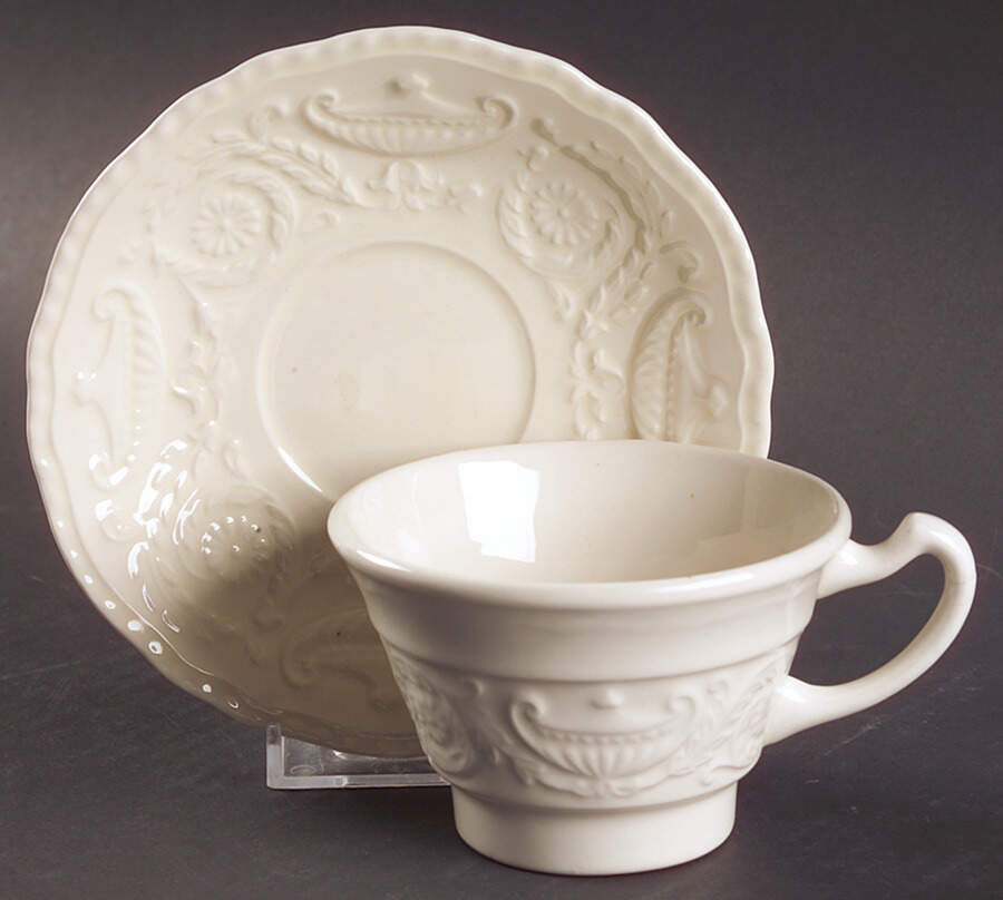 Adam Antique Footed Cup & Saucer Set by Steubenville-1