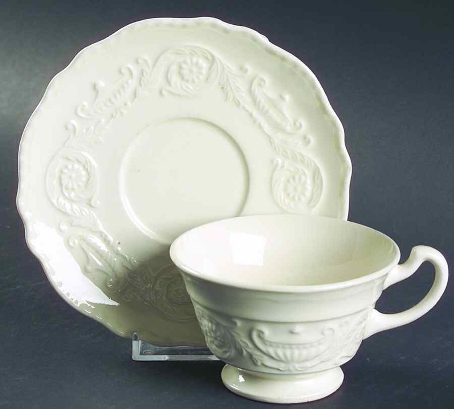 Adam Antique Footed Cup & Saucer Set by Steubenville-1