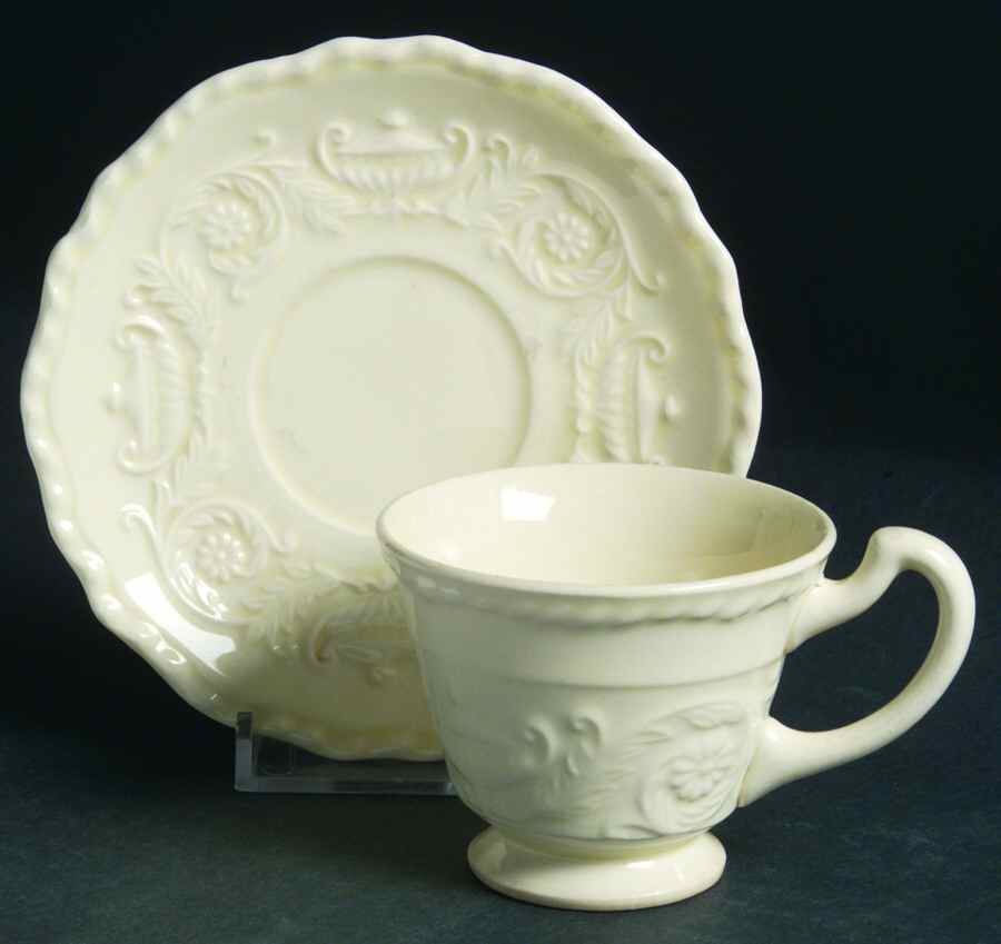 Adam Antique Footed Demitasse Cup & Saucer Set by Steubenville-1