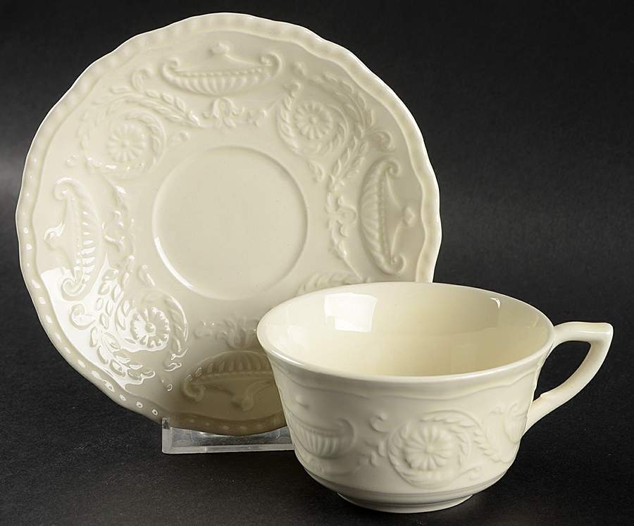 Adam Antique Flat Cup & Saucer Set by Steubenville-1
