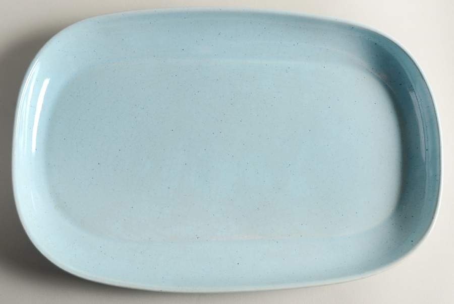American Modern Glacier Blue 13" Oval Serving Platter by Steubenville-1