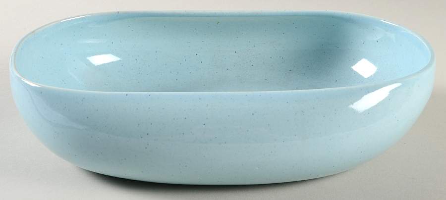 American Modern Glacier Blue 9" Oval Vegetable Bowl by Steubenville-1