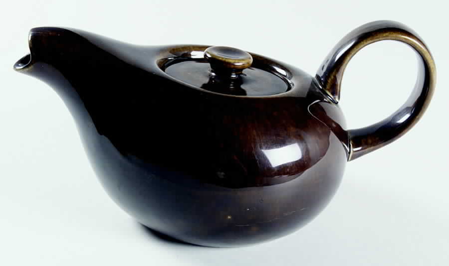American Modern Black Chutney Teapot & Lid by Steubenville-1