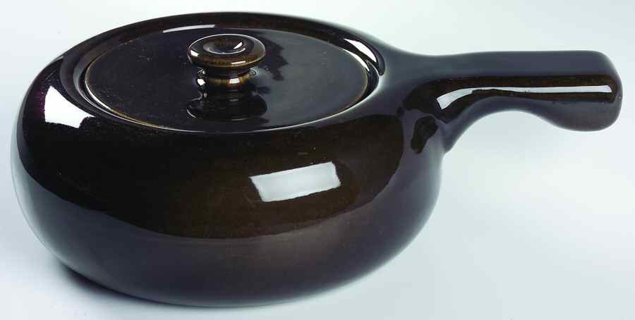 American Modern Black Chutney 2 Qt Round Covered Casserole by Steubenville-1