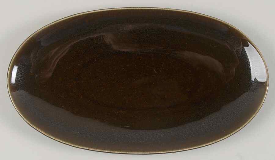 American Modern Black Chutney Relish/Gravy Underplate by Steubenville-1