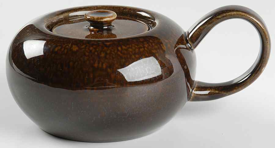 American Modern Black Chutney Sugar Bowl & Lid by Steubenville-1
