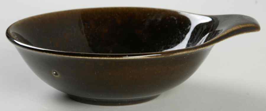 American Modern Black Chutney Lugged Fruit/Dessert (Sauce) Bowl by Steubenville-1