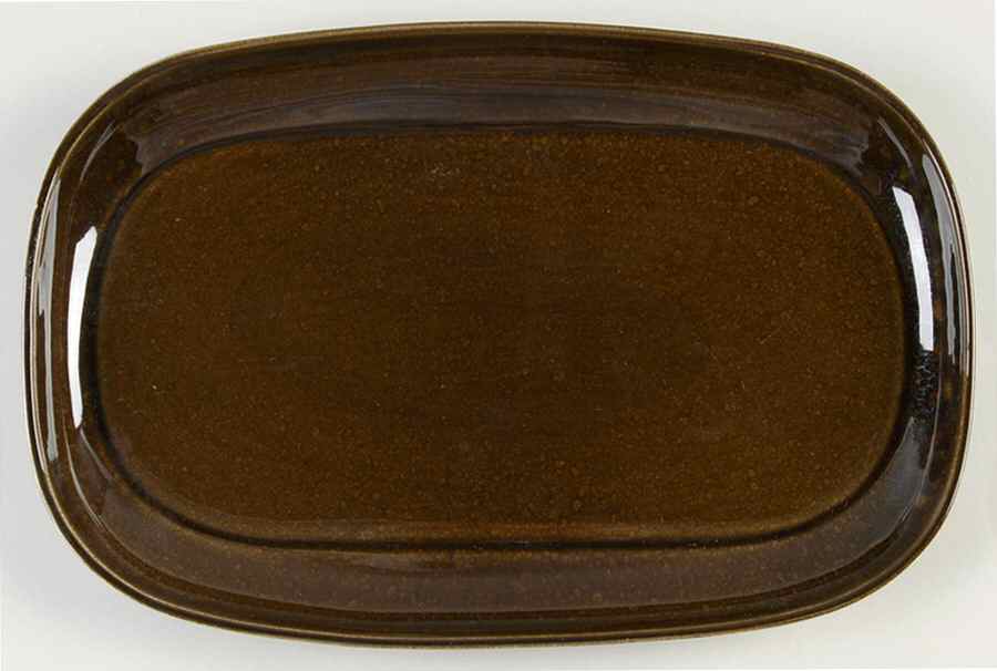 American Modern Black Chutney 13" Oval Serving Platter by Steubenville-1