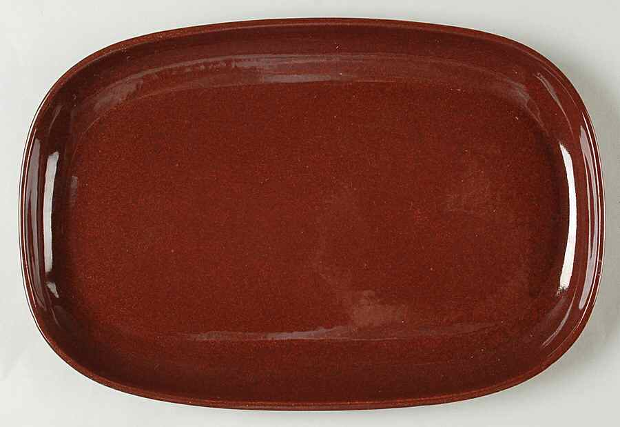 American Modern Brown 13" Oval Serving Platter by Steubenville-1