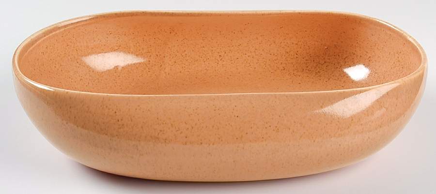 American Modern Cantaloupe 9" Oval Vegetable Bowl by Steubenville-1