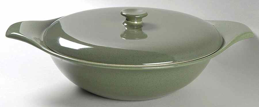 American Modern Cedar Green Round Covered Vegetable by Steubenville-1
