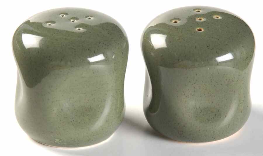 American Modern Cedar Green Salt & Pepper Set by Steubenville-1