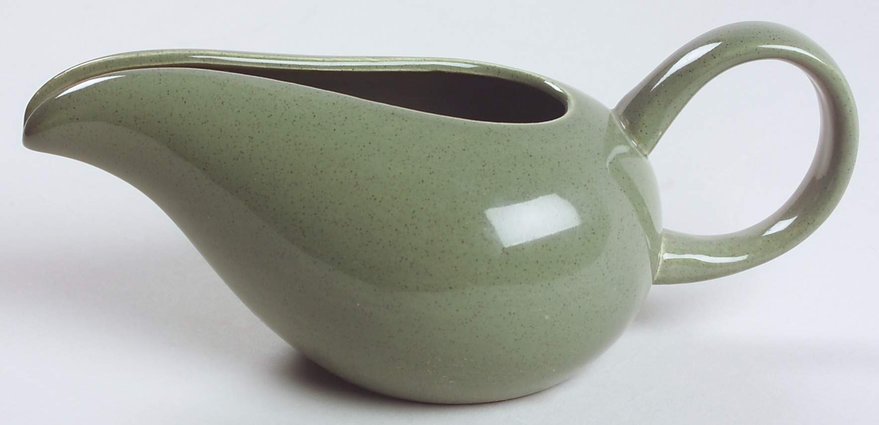 American Modern Cedar Green Creamer by Steubenville-1