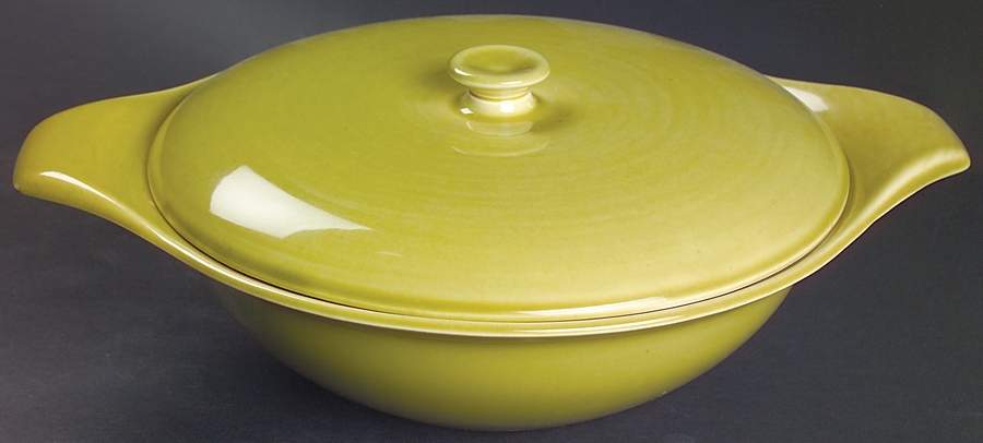 American Modern Chartreuse Round Covered Vegetable by Steubenville-1