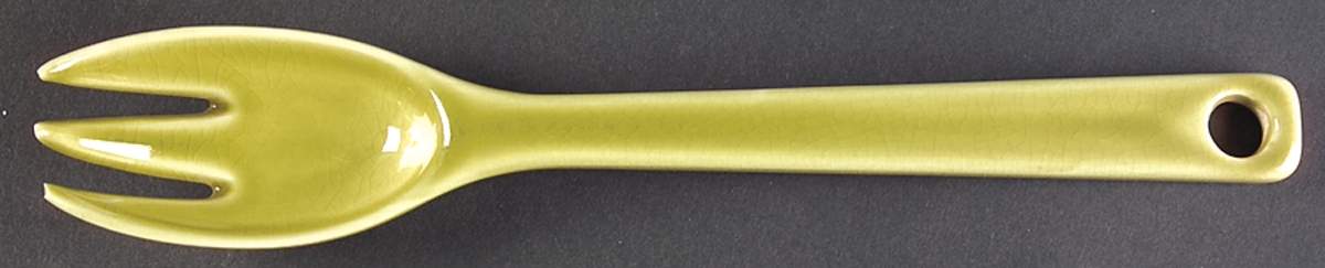 American Modern Chartreuse Salad Serving Fork, Solid Piece by Steubenville-1