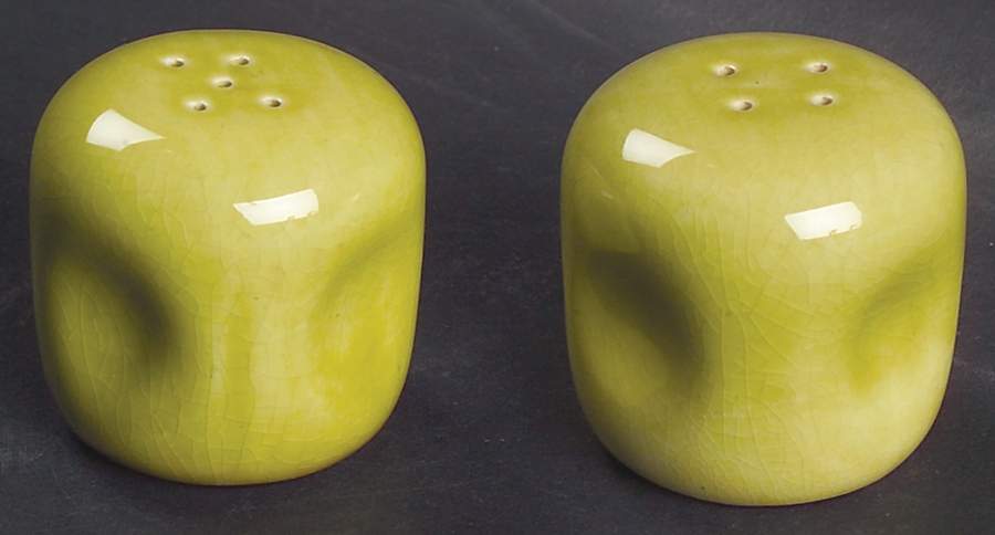 American Modern Chartreuse Salt & Pepper Set by Steubenville-1