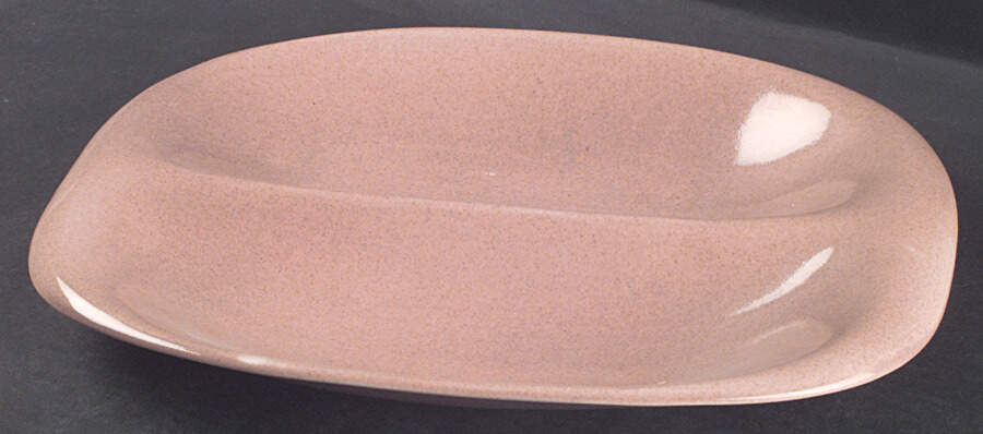 American Modern Coral 13" Oval Divided Vegetable Bowl by Steubenville-1