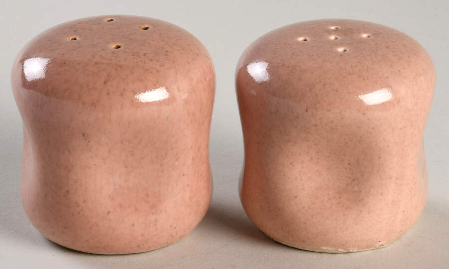 American Modern Coral Salt & Pepper Set by Steubenville-1