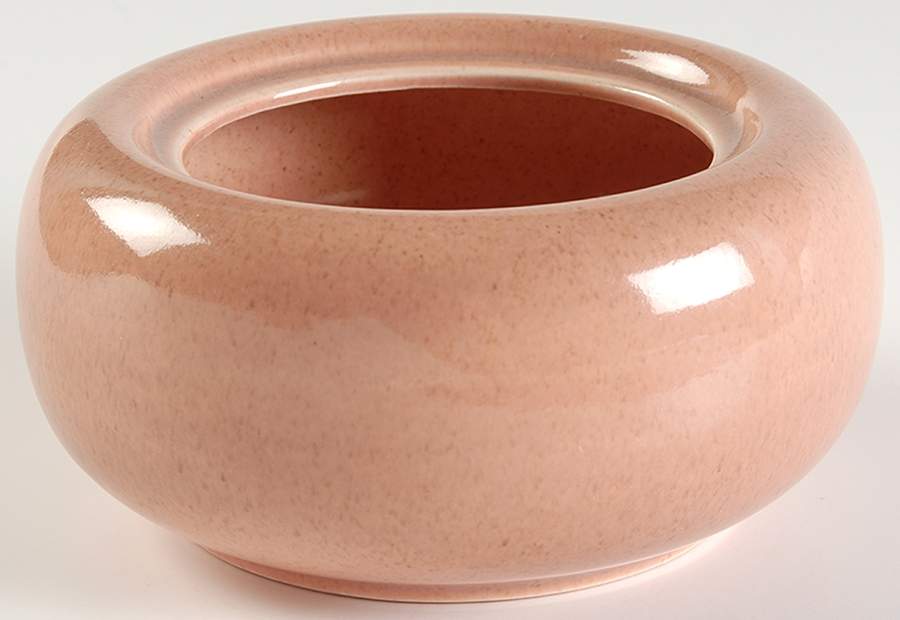 American Modern Coral Ice Box Jar No Lid by Steubenville-1
