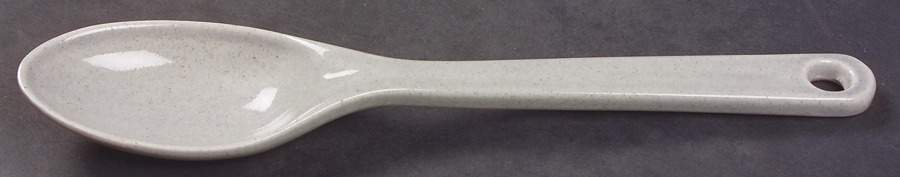 American Modern Granite Gray Salad Serving Spoon, Solid Piece by Steubenville-1