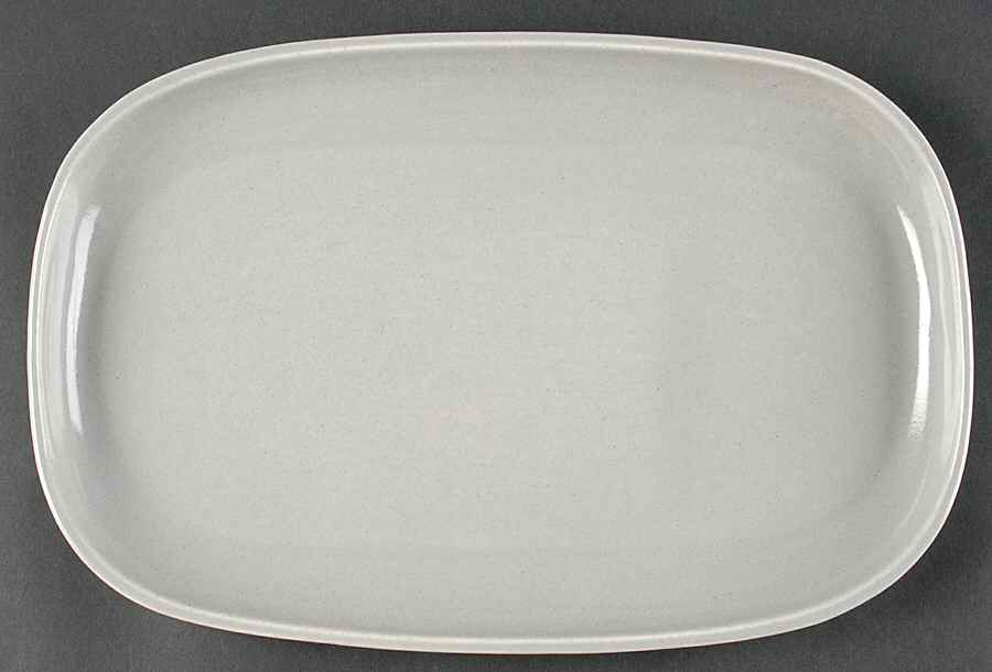 American Modern Granite Gray 13" Oval Serving Platter by Steubenville-1
