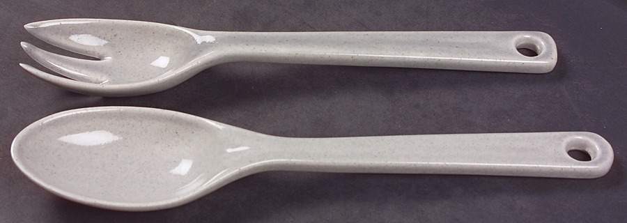 American Modern Granite Gray 2 Piece Salad Set, Solid Piece by Steubenville-1