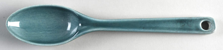 American Modern Seafoam Green Salad Serving Spoon, Solid Piece by Steubenville-1
