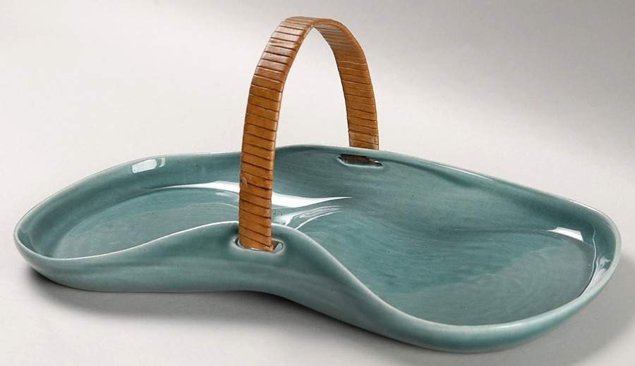 American Modern Seafoam Green 2-Part Relish with Reed Handle by Steubenville-1