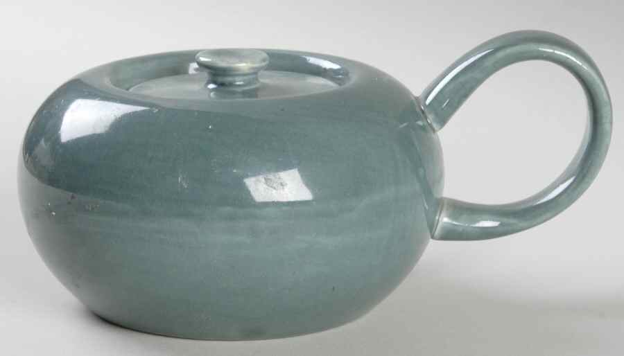 American Modern Seafoam Green Sugar Bowl & Lid by Steubenville-1