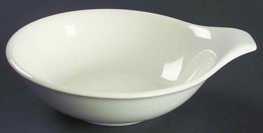 American Modern White Lugged Fruit/Dessert (Sauce) Bowl by Steubenville-1