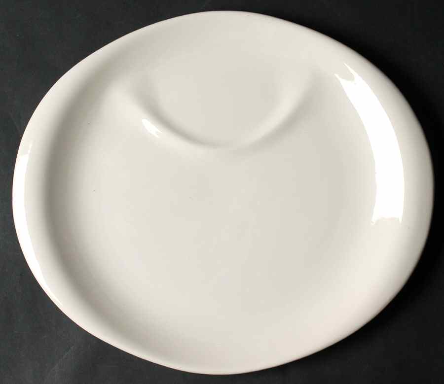 American Modern White Snack Plate by Steubenville-1