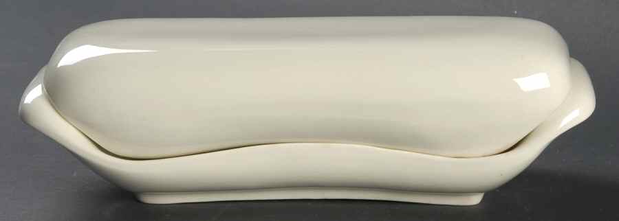 American Modern White 1/4 Lb Covered Butter by Steubenville-1