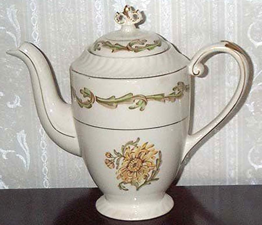Chrysanthemum Coffee Pot & Lid by Steubenville-1
