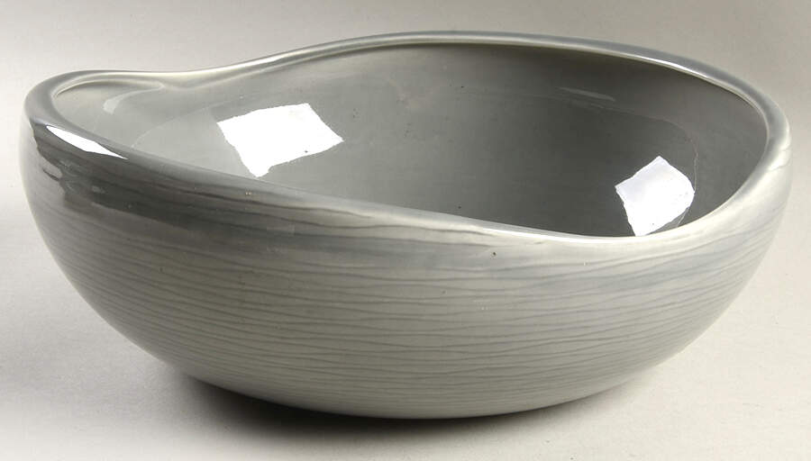 Contempora Mist Gray 11" Large Salad Serving Bowl by Steubenville-1