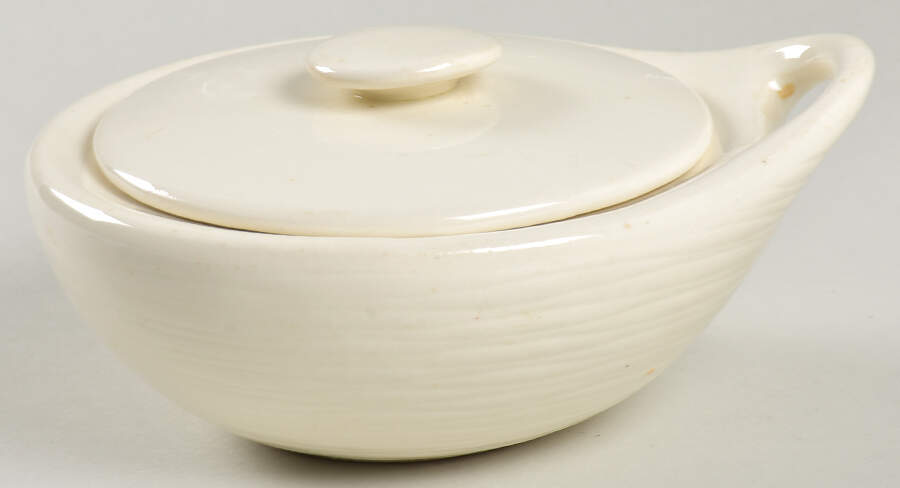 Contempora Sand White Sugar Bowl & Lid by Steubenville-1