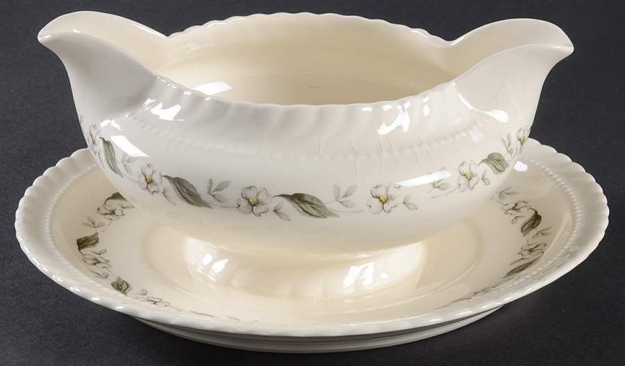 Cornelia Gravy Boat with Attached Underplate by Steubenville-1