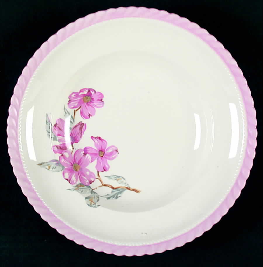 Dogwood Pink Rim Soup Bowl by Steubenville-1