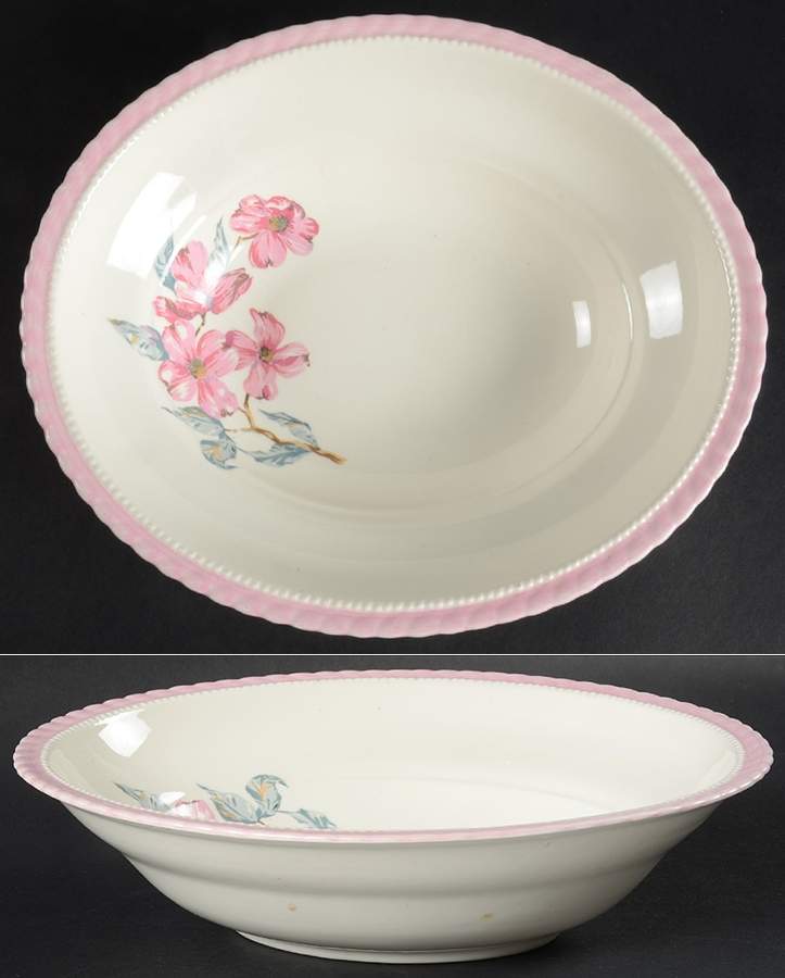 Dogwood Pink 9" Oval Vegetable Bowl by Steubenville-1
