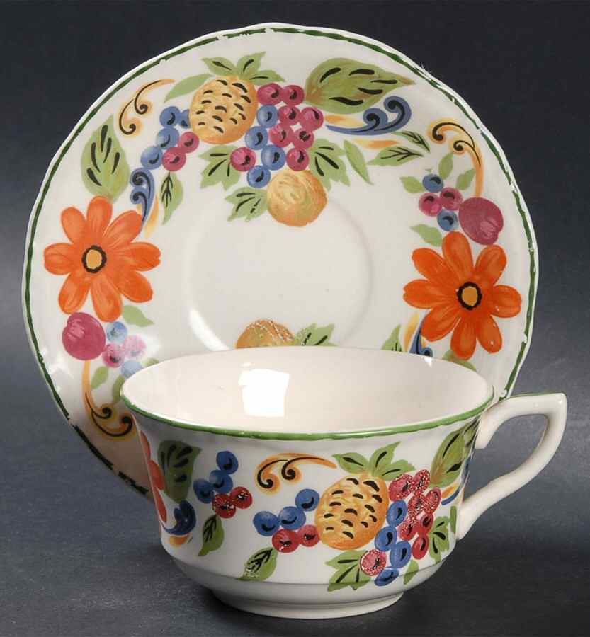 Harvest Oversized Cup & Saucer Set by Steubenville-1
