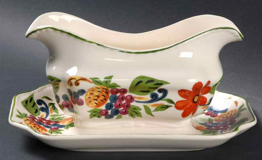 Harvest Gravy Boat with Attached Underplate by Steubenville-1